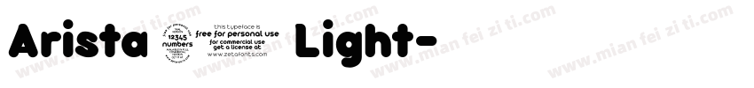 Arista 20 Light字体转换